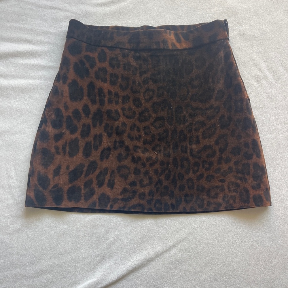 Zara Brown and Black Mini Pencil Skirt Night Out